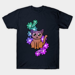 Caturday with flowers T-Shirt